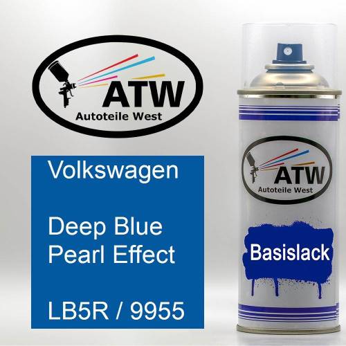 Volkswagen, Deep Blue Pearl Effect, LB5R / 9955: 400ml Sprühdose, von ATW Autoteile West.